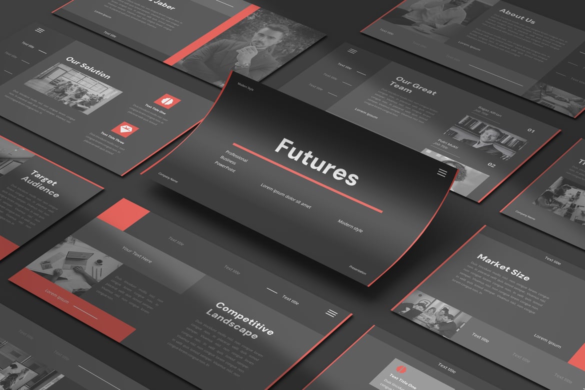 Template Presentasi PowerPoint Modern - Futures