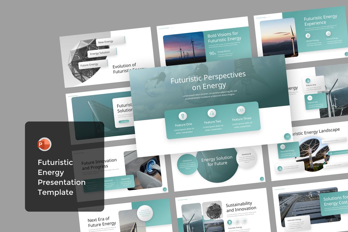 Template Presentasi Energi Futuristik yang Menarik