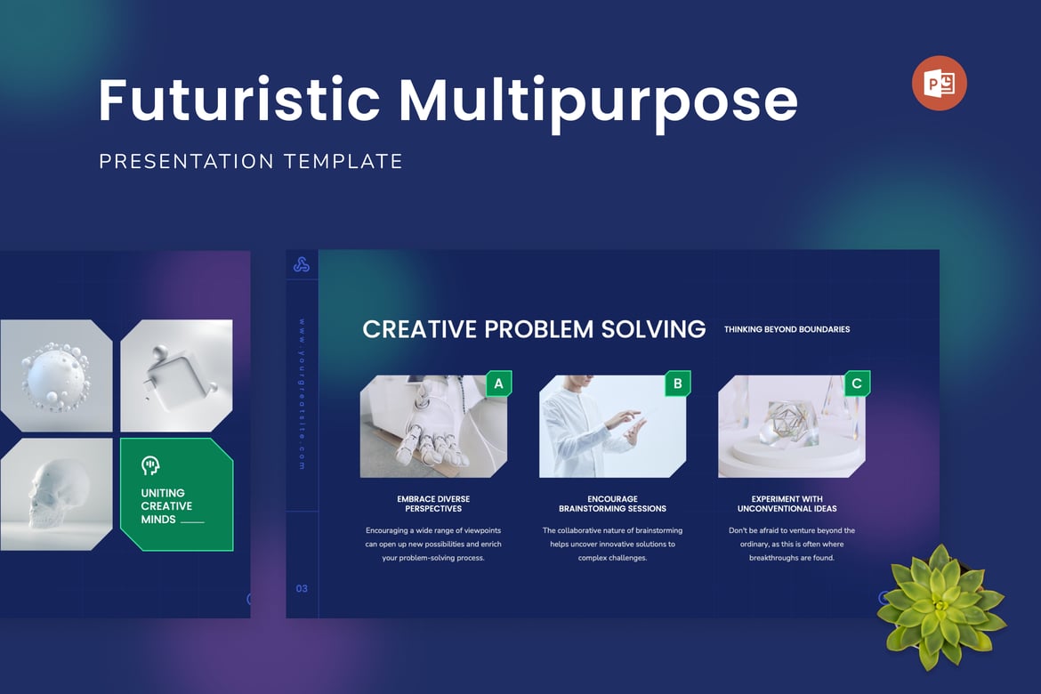 Template Presentasi PowerPoint Futuristik yang Serbaguna