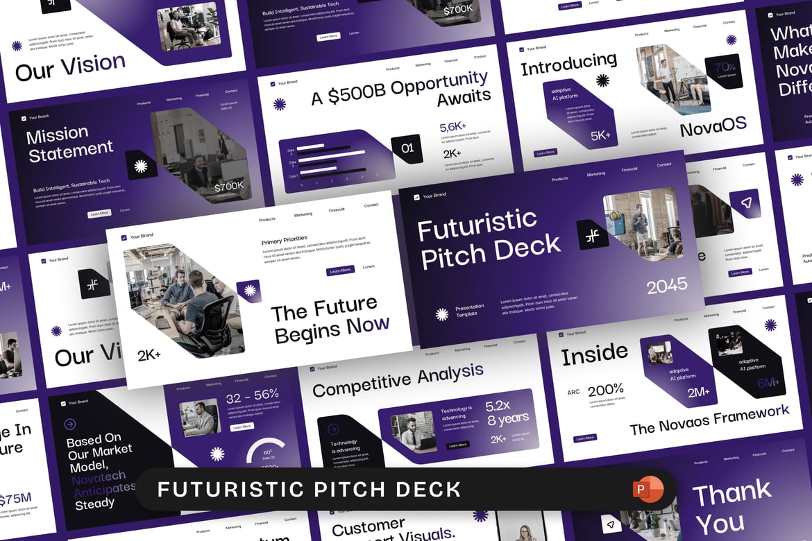 Template Presentasi PowerPoint Futuristik yang Menarik
