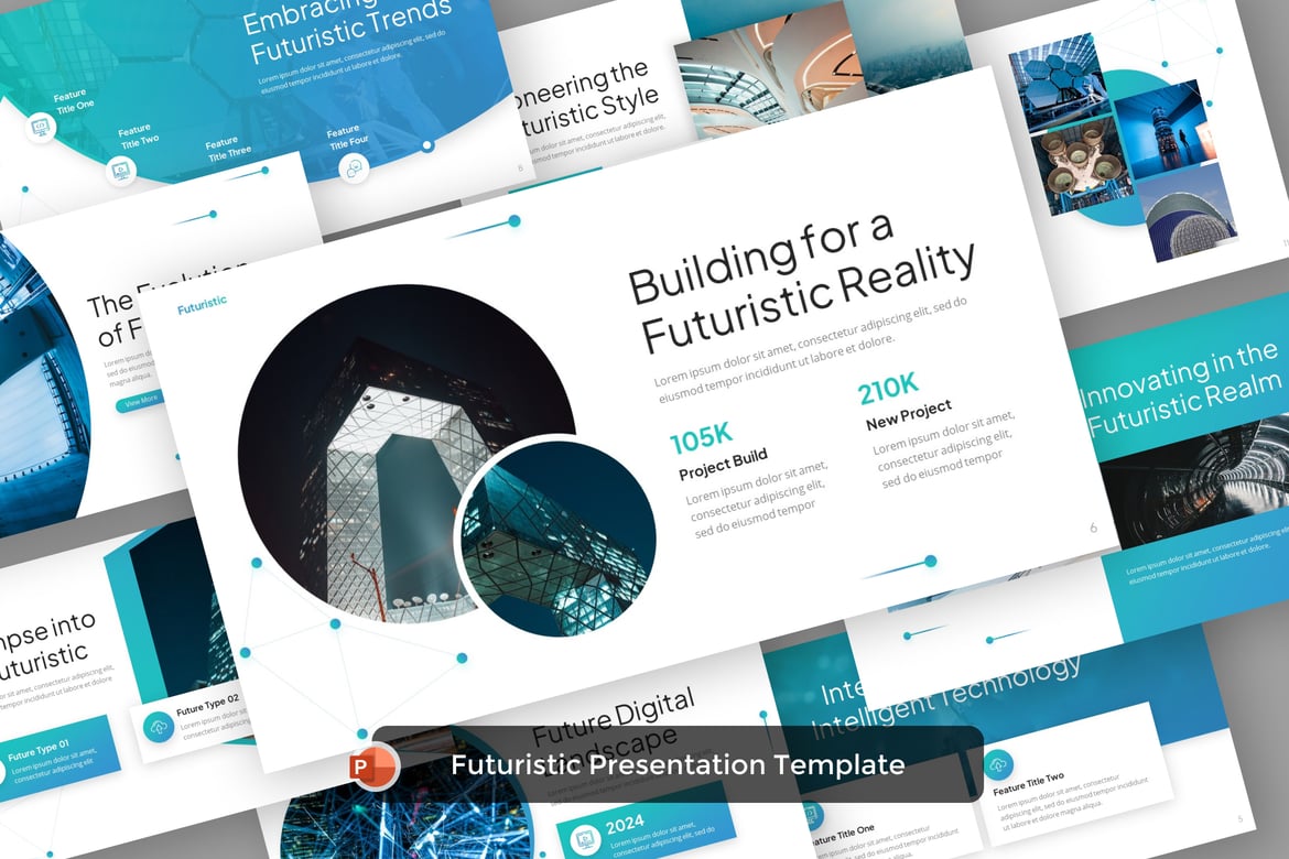 Template Presentasi PowerPoint Futuristik yang Menawan