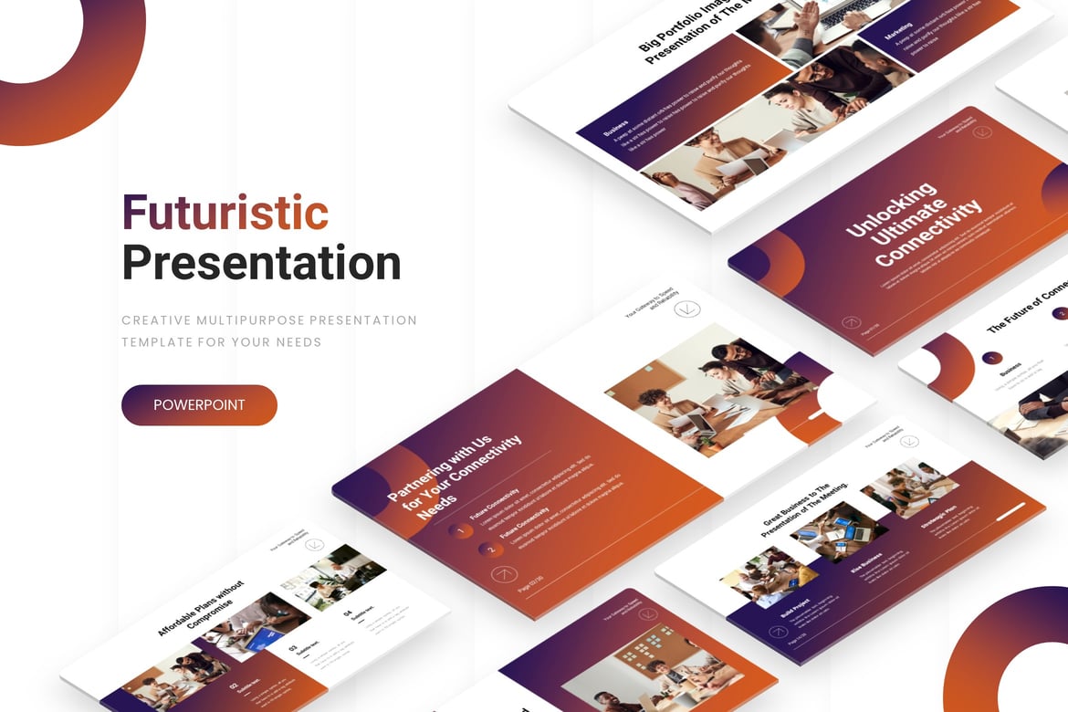 Template Powerpoint Futuristik untuk Presentasi Menarik