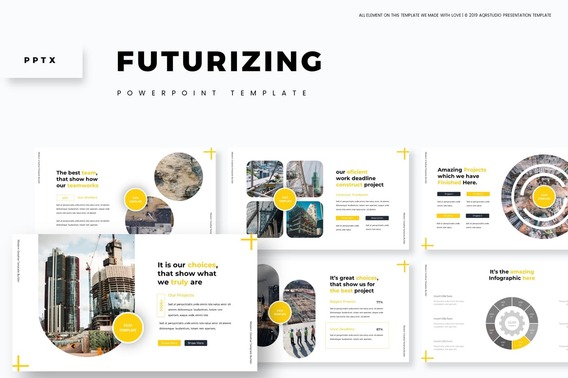 Template PowerPoint Futurizing - Solusi Presentasi Modern Anda