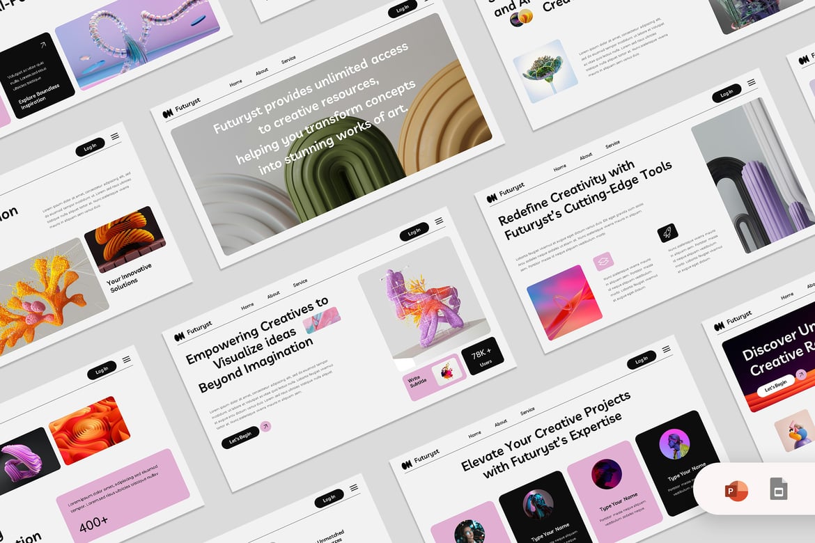 Futuryst - Template PowerPoint AI Modern dan Stylish