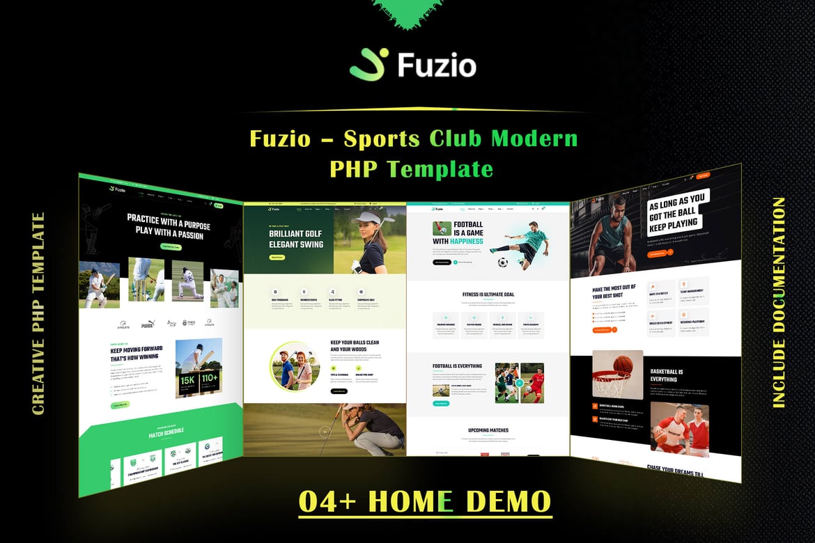Fuzio - Template Website Klub Olahraga Modern