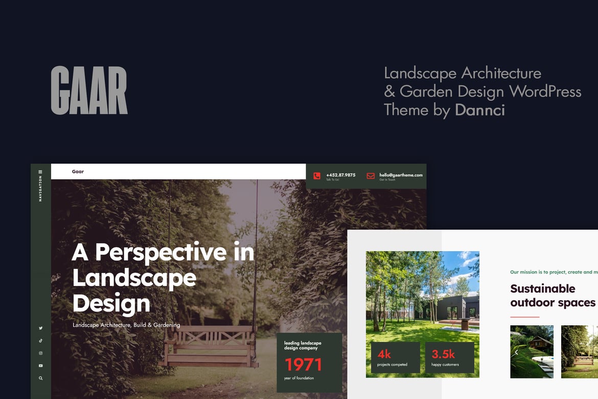 Gaar - Tema WordPress Arsitektur Lanskap & Desain Taman Modern