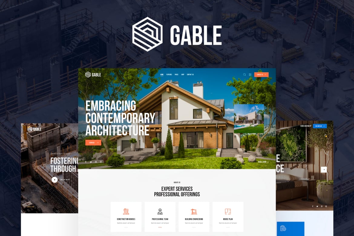 Gable: Tema WordPress Profesional untuk Bisnis Konstruksi dan Bangunan