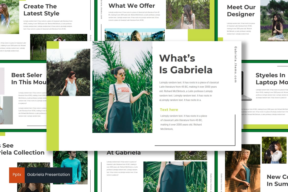 Template Presentasi Gabriela - Powerpoint Minimalis yang Kreatif