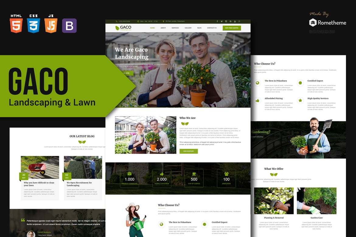 GACO - Template Website Lanskap dan Pertanian yang Modern dan Responsif