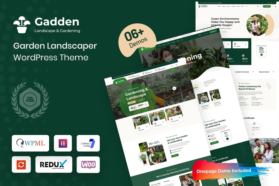 Gadden - Tema WordPress Profesional untuk Taman dan Lanskap