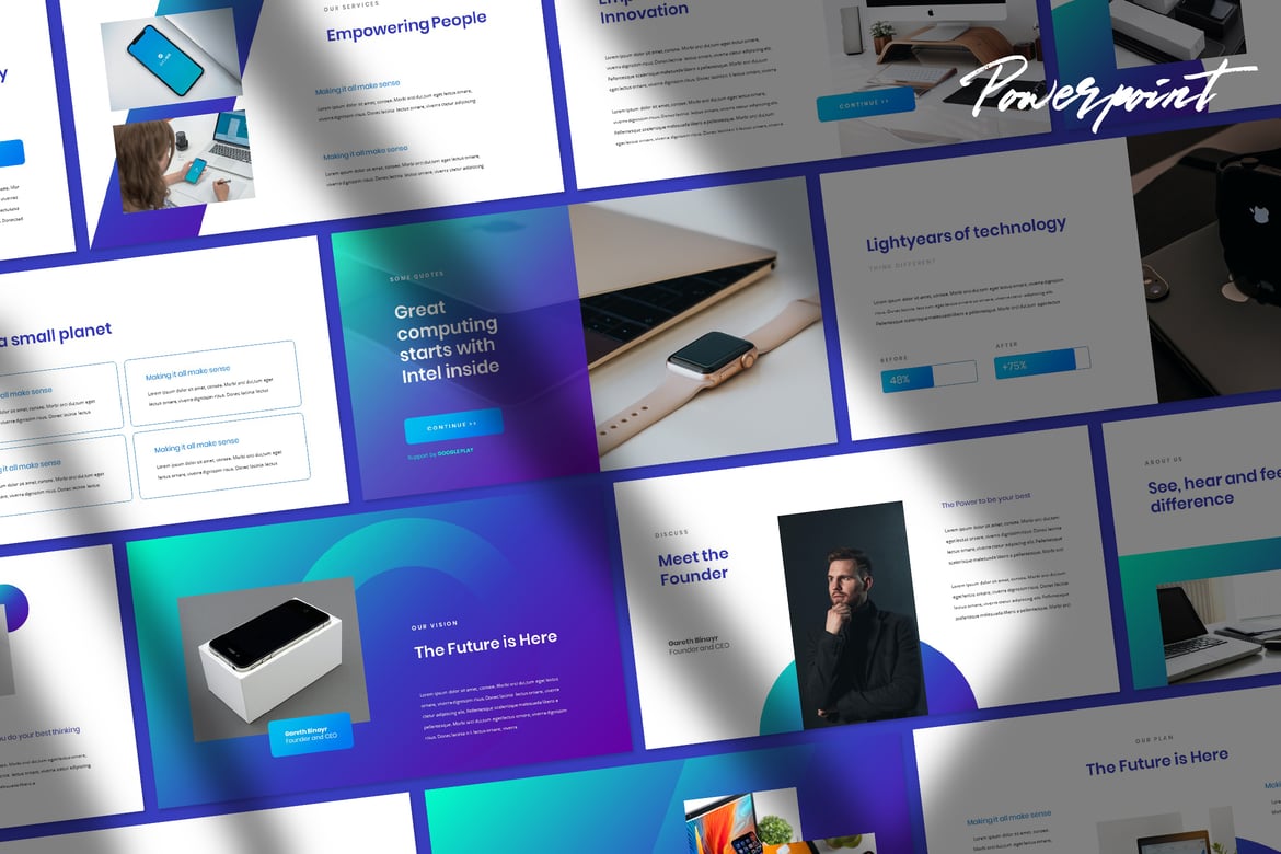 Template Powerpoint Gadget - Solusi Presentasi Profesional