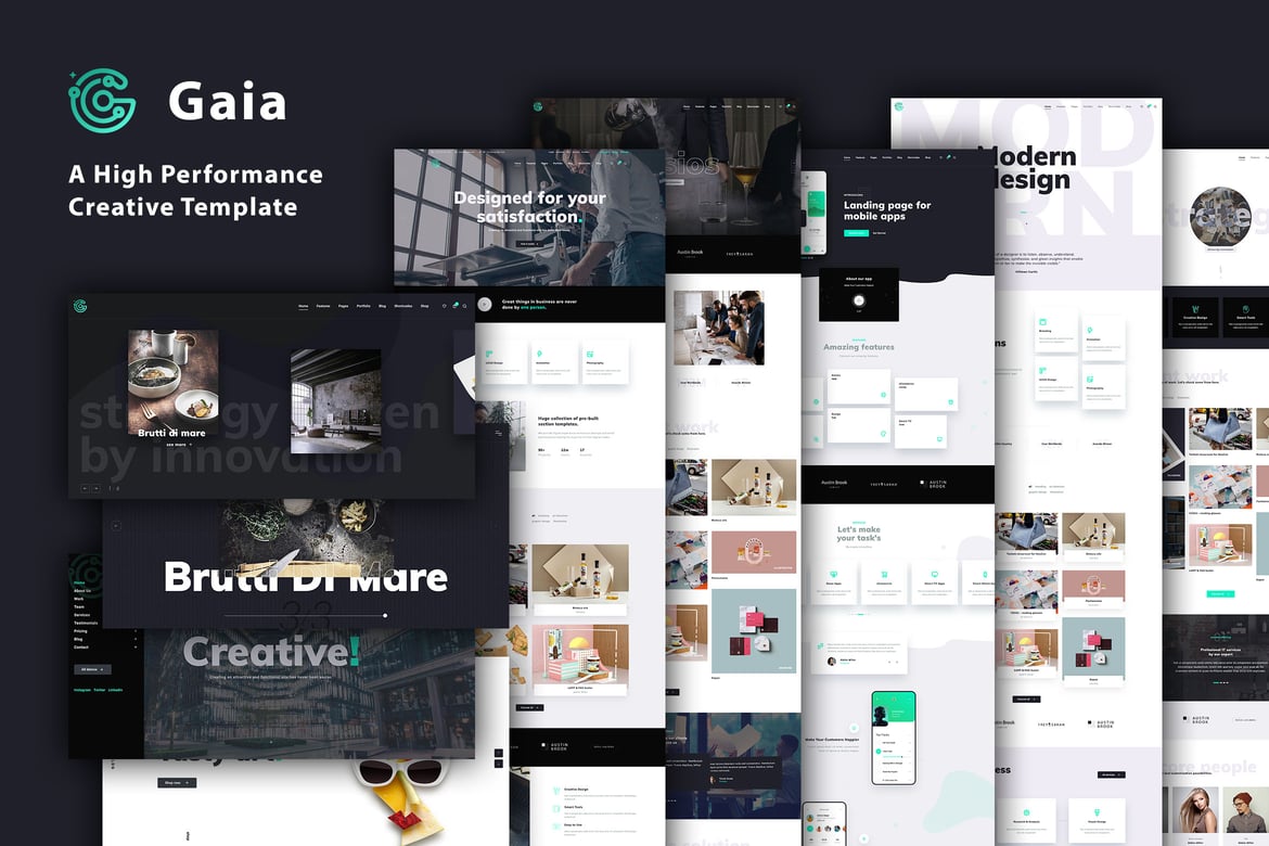 Gaia | Template Website Kreatif Berkinerja Tinggi