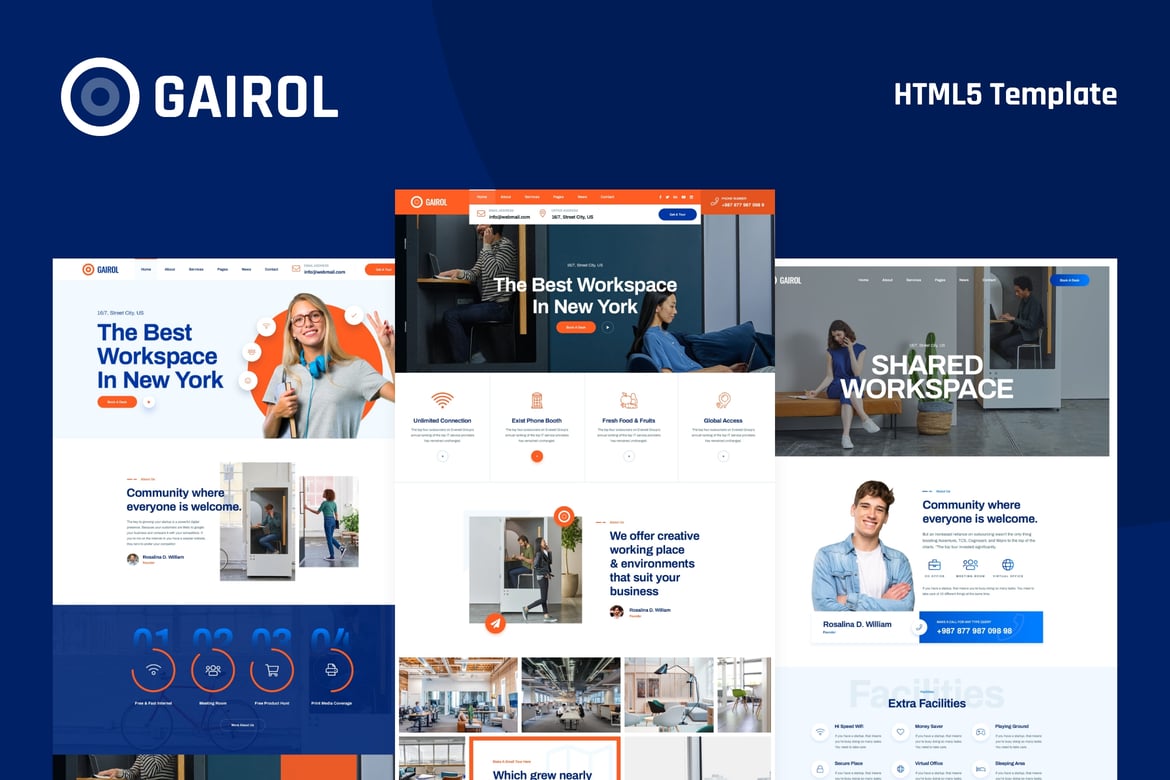 Gairol - Template Website Coworking Modern dan Menarik