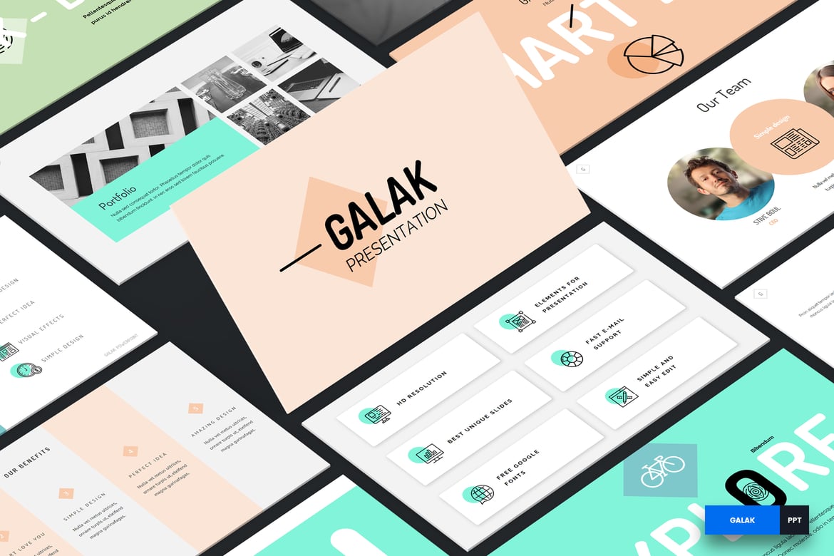Template PowerPoint Galak - Solusi Presentasi Kreatif dan Profesional