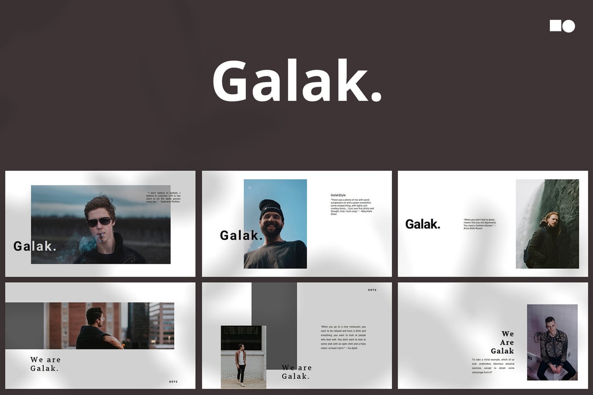 Galak - Template Powerpoint Modern dan Elegan