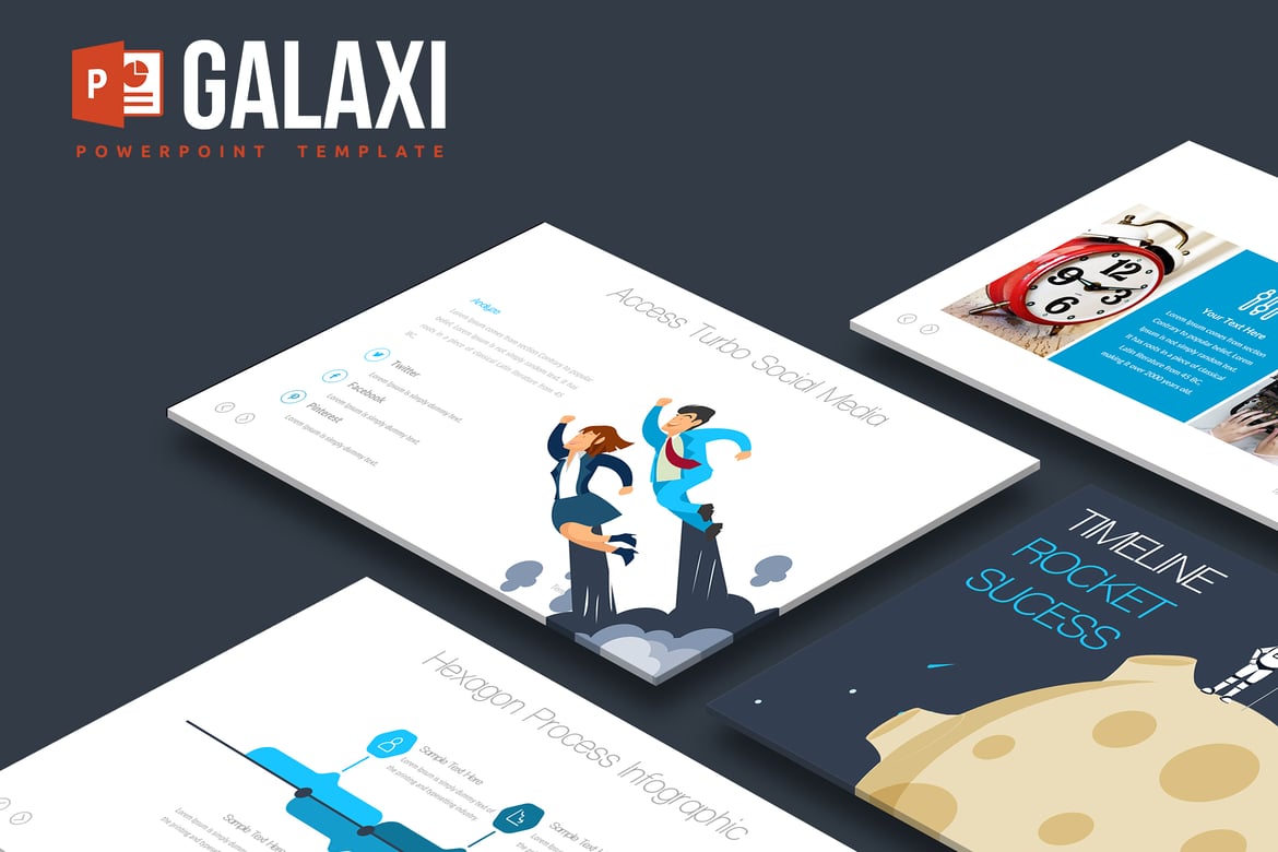 Template Powerpoint Galaksi yang Menawan dan Serbaguna