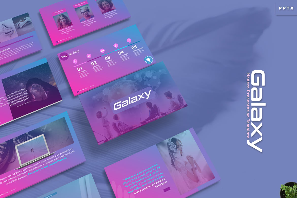 Template Presentasi Galaxy - Template PowerPoint Kreatif dan Modern