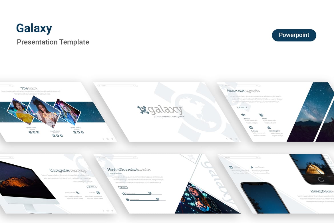 Template Presentasi PowerPoint Galaxy yang Modern dan Profesional