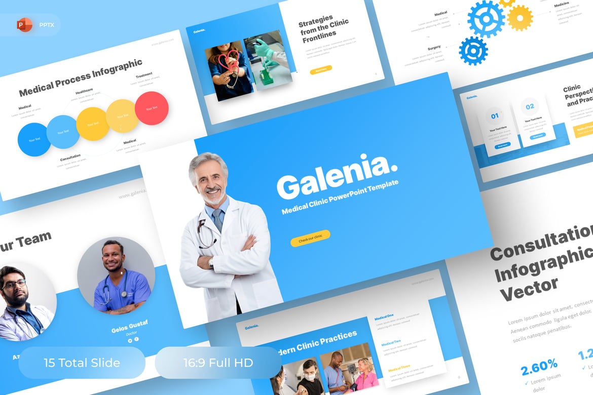Galenia - Template PowerPoint Klinik Medis yang Menarik