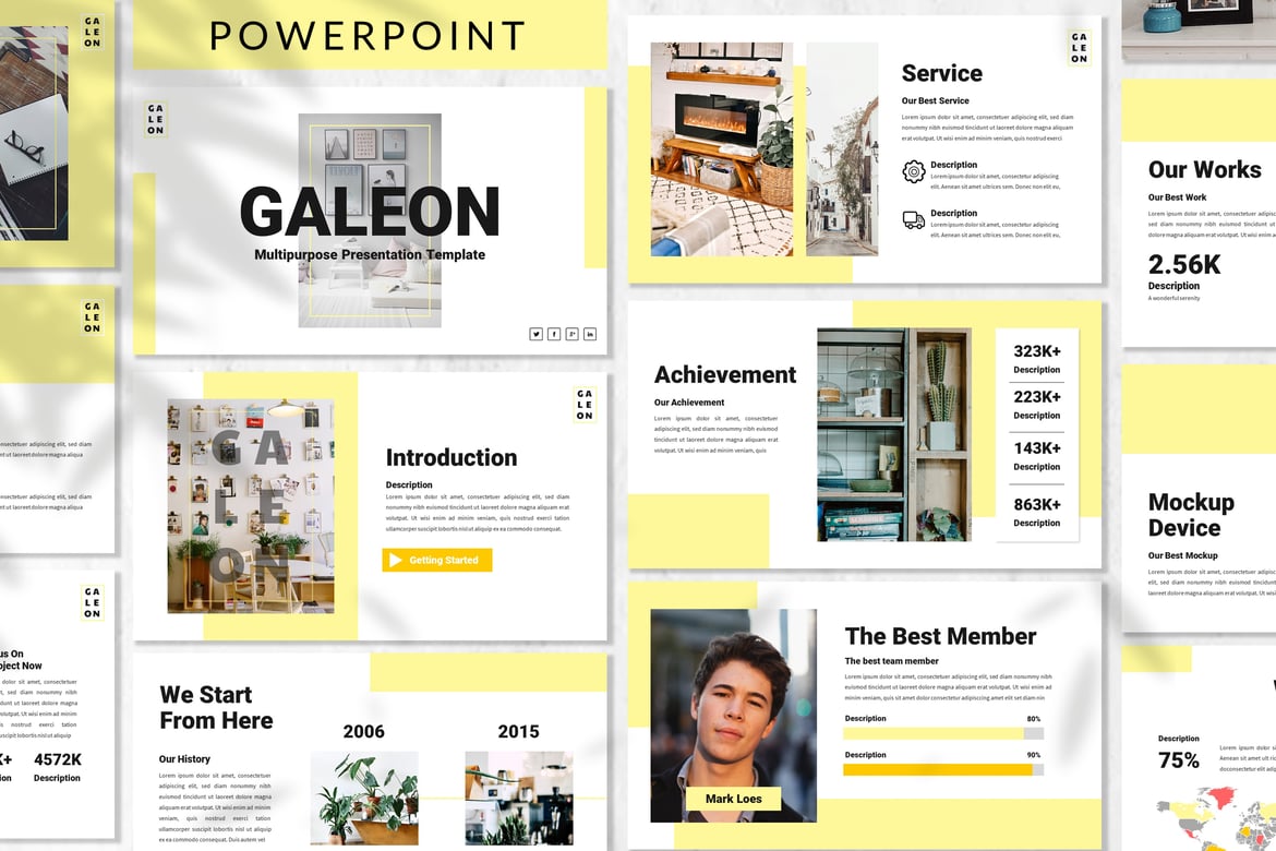 Template Presentasi Bisnis Galeon - Solusi Profesional untuk Presentasi Anda