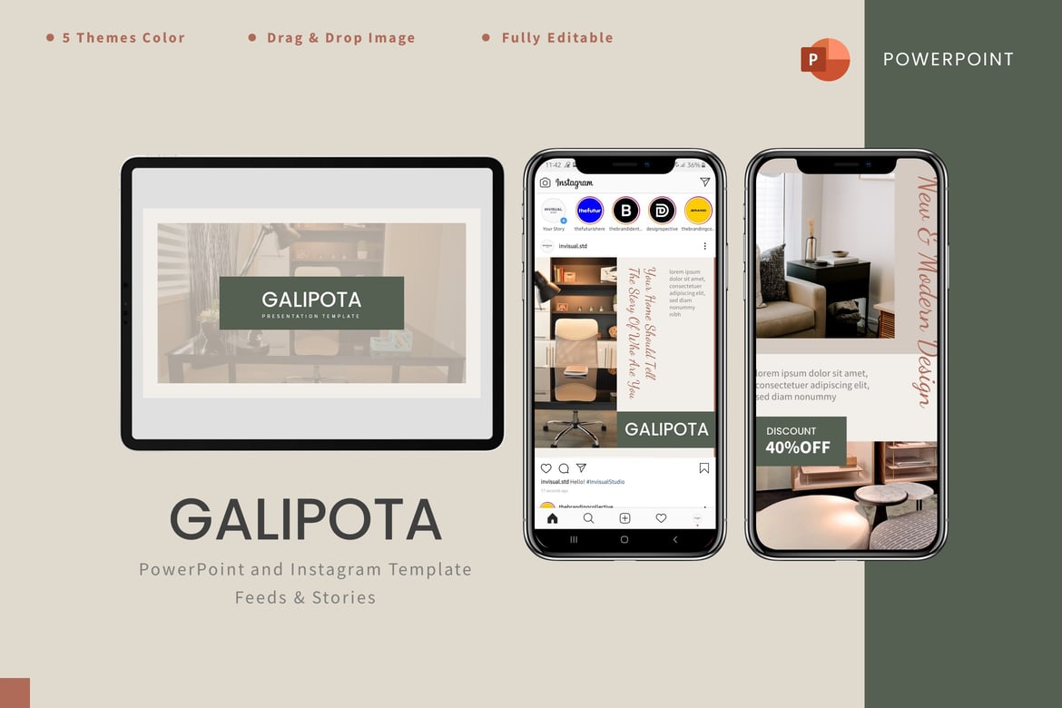Galipota - Template PowerPoint & Instagram Kreatif untuk Brand Anda