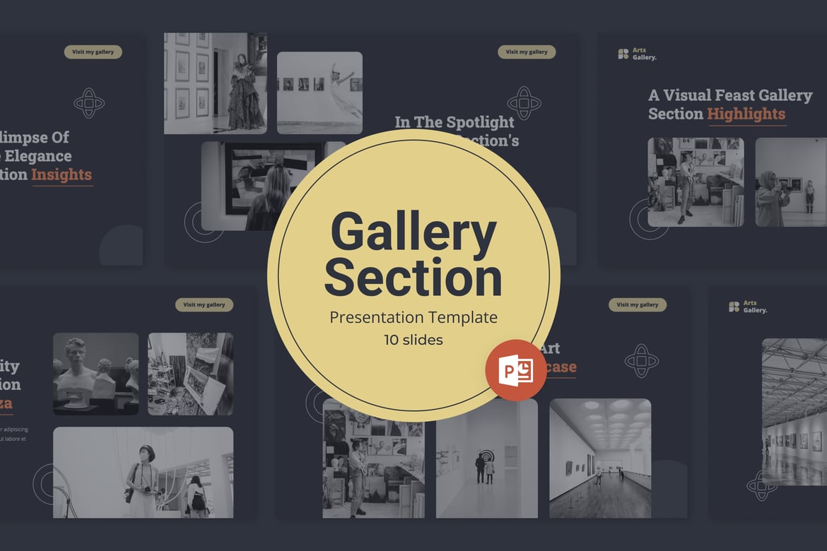 Template PowerPoint Galeri Memukau untuk Presentasi Anda