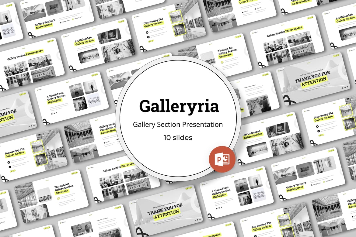 Template PowerPoint Galleryria - Solusi Presentasi Menakjubkan
