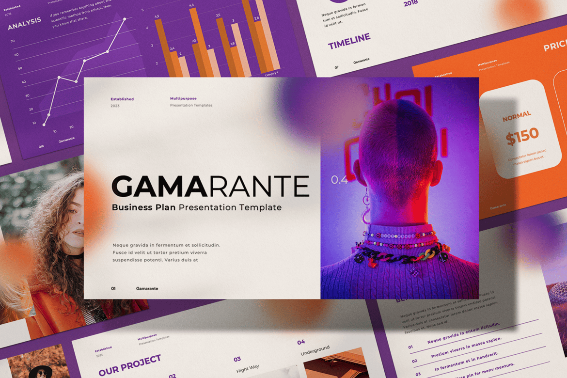 Template Presentasi Bisnis Gamarante - Powerpoint Modern dan Minimalis