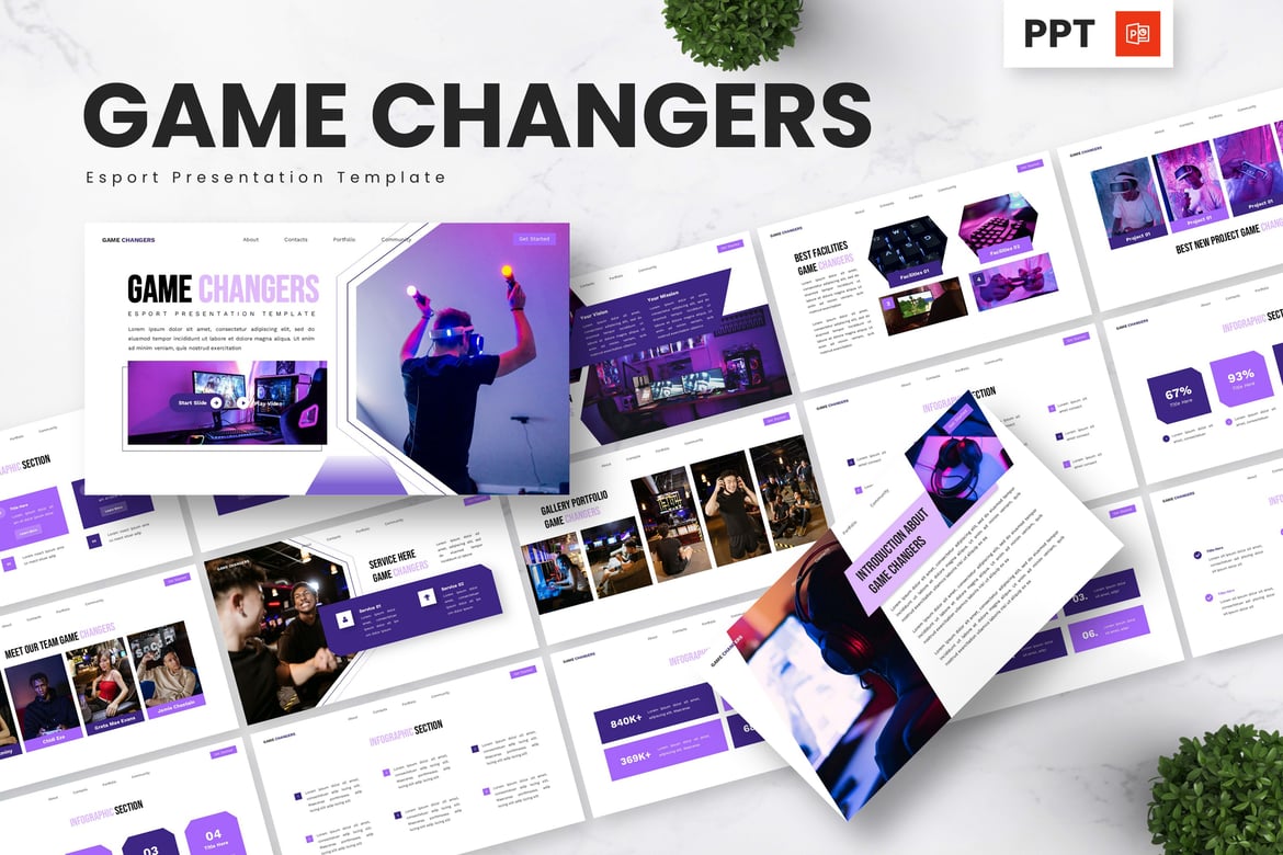 Template Presentasi Esport yang Mengubah Permainan - PowerPoint dan Google Slides