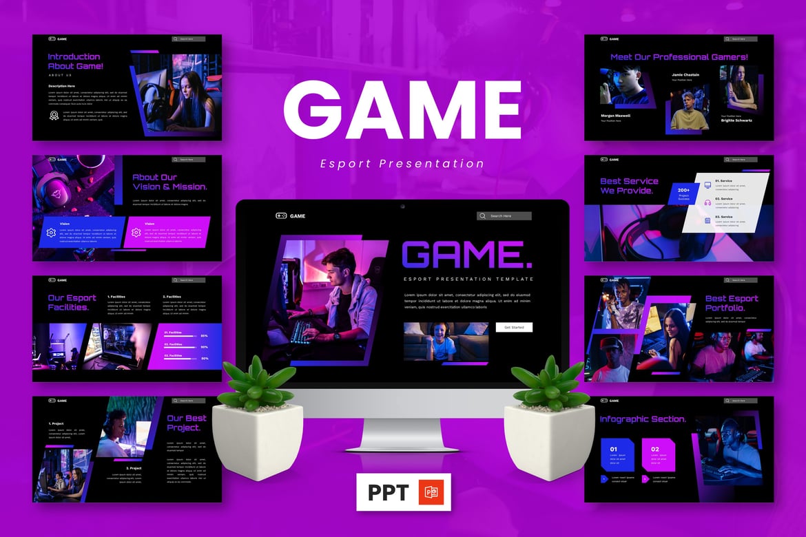 Template Presentasi Esport Powerpoint yang Menarik