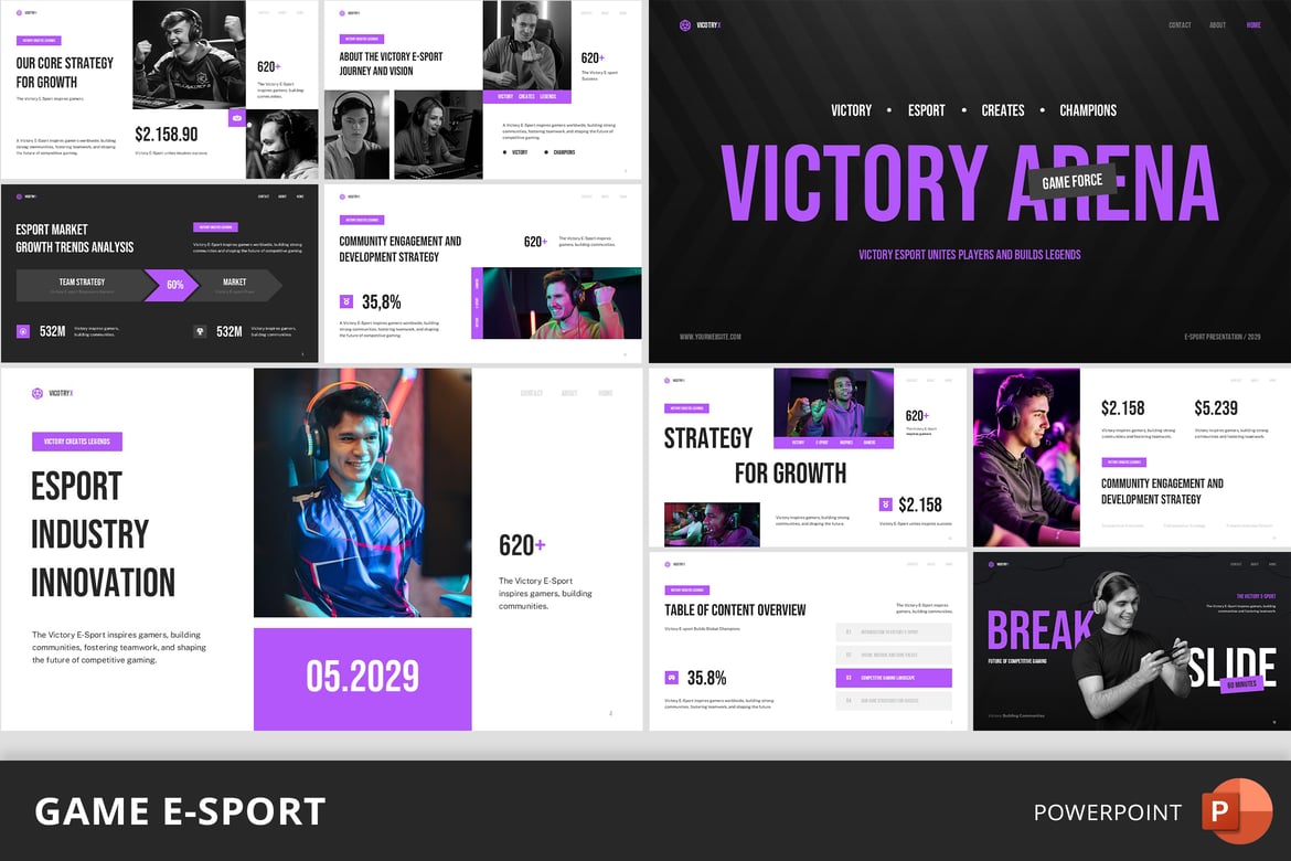 Template Presentasi E-Sport yang Menarik dan Profesional