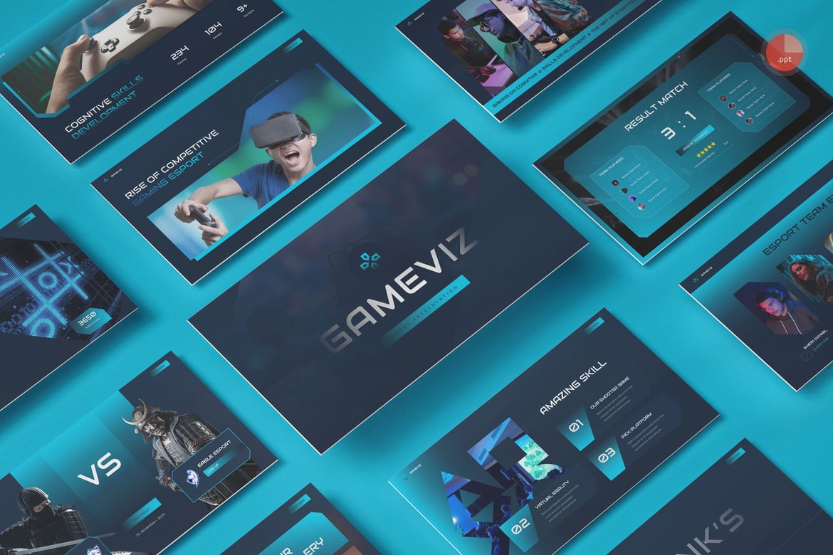 Template PowerPoint Gaming & Esports yang Menarik