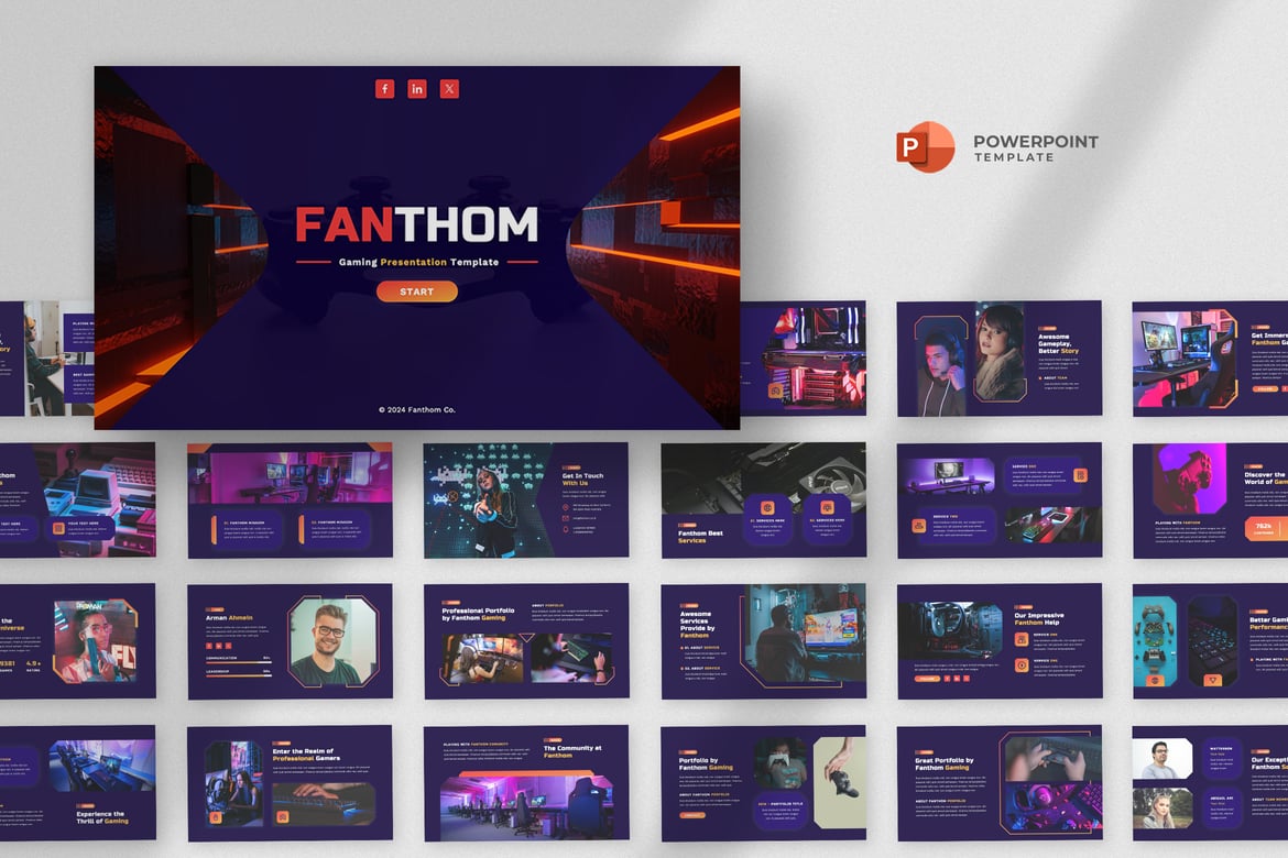 Template Powerpoint eSports dan Gaming yang Modern dan Profesional
