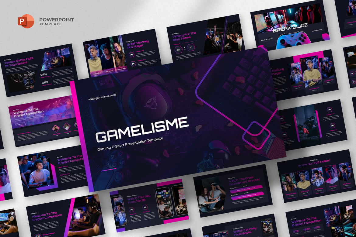 Template PowerPoint eSports dan Gaming yang Menarik