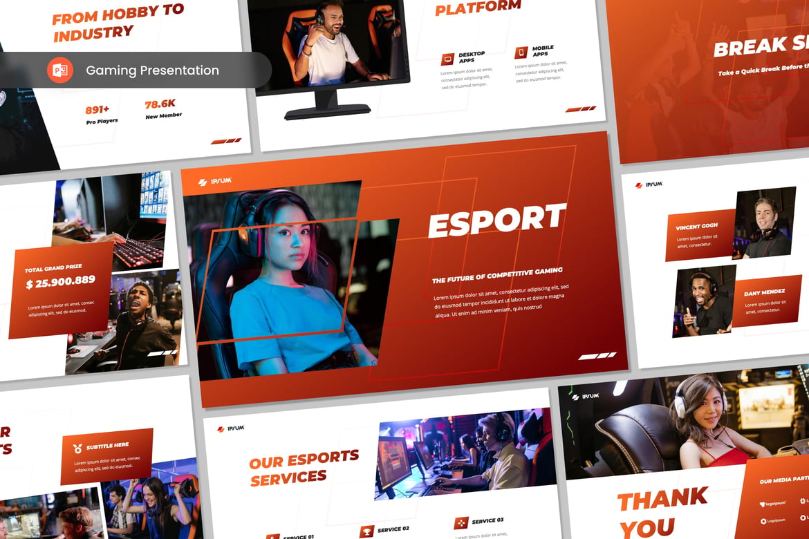 Template PowerPoint Presentasi Gaming yang Menarik dan Profesional