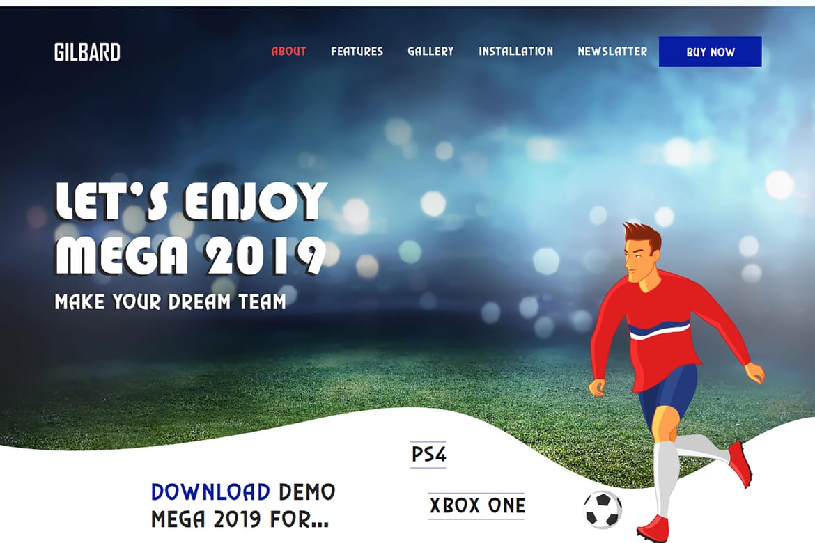 Template Website Gaming - Gilbard yang Modern dan Responsif