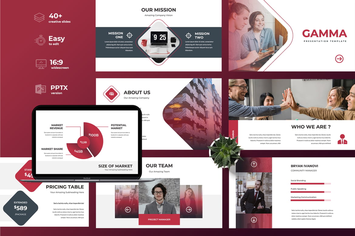 Gamma - Template Presentasi Powerpoint Profesional