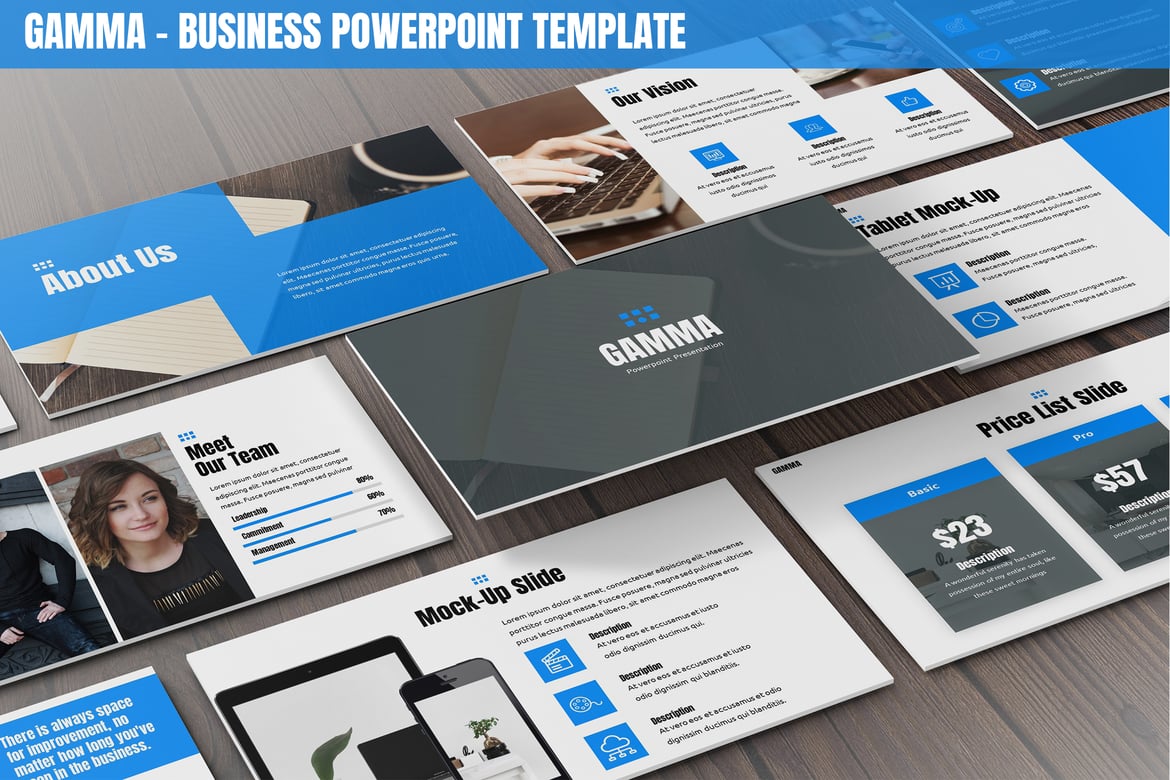 Template Presentasi PowerPoint Gamma - Solusi Kreatif untuk Bisnis Anda