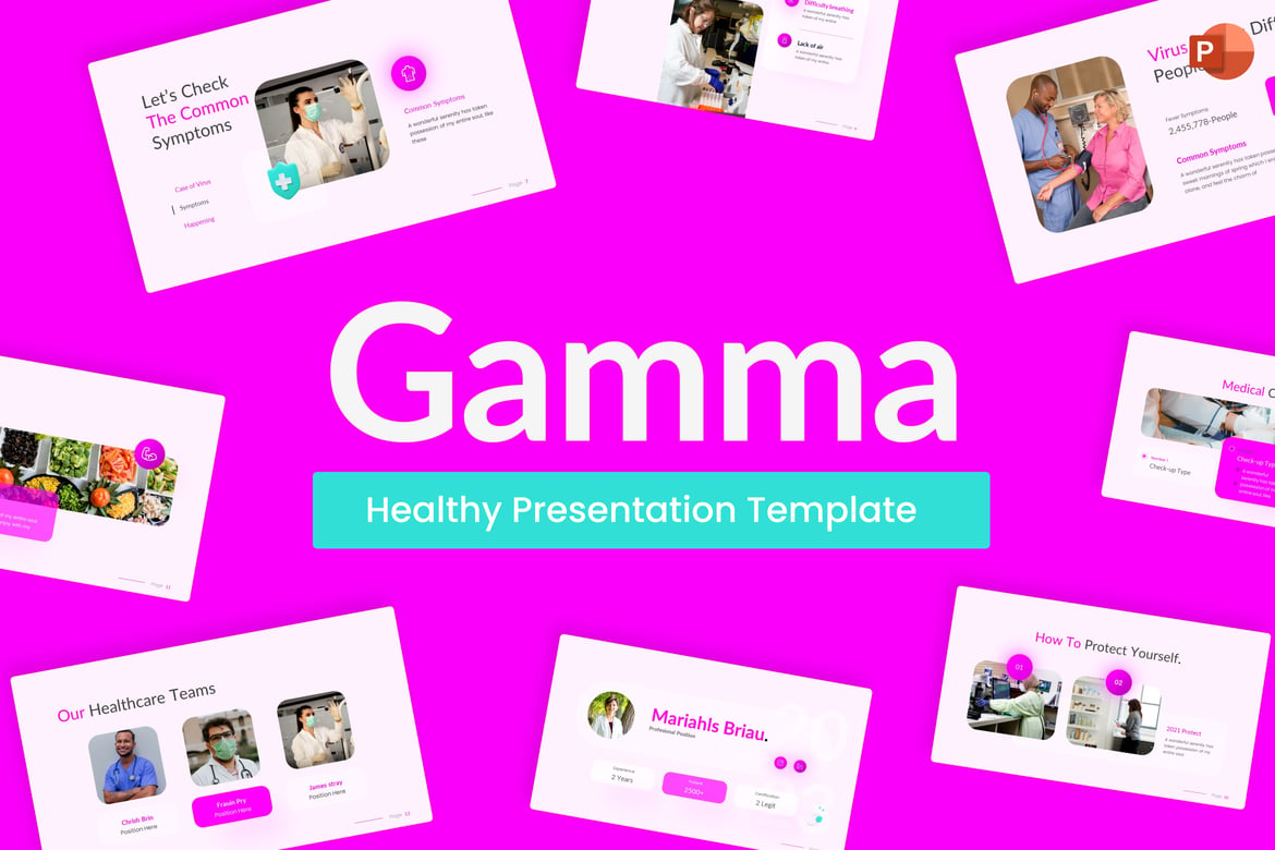 Template Presentasi Medis Modern Gamma Ungu yang Menarik