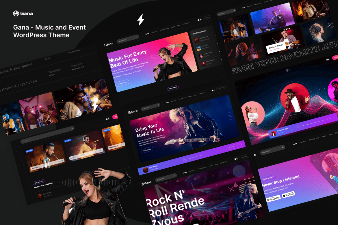 Gana - Tema WordPress Musik dan Acara yang Memukau