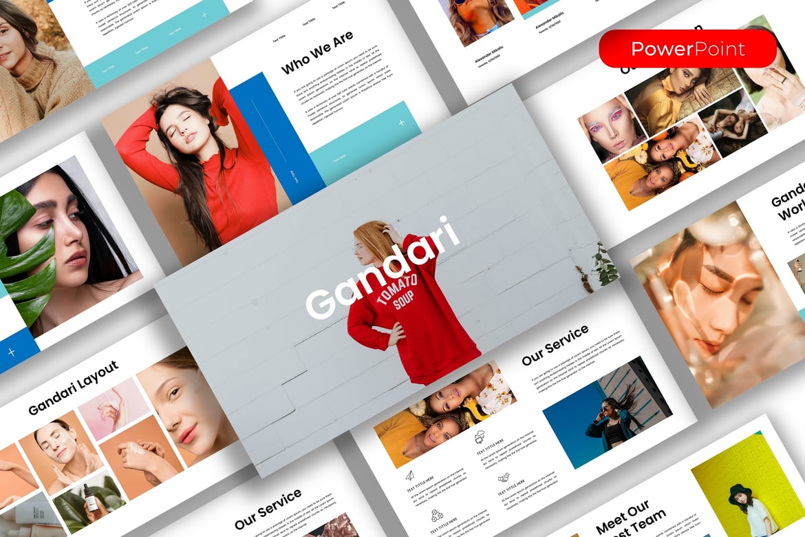 Gandari – Template PowerPoint Kecantikan yang Menawan