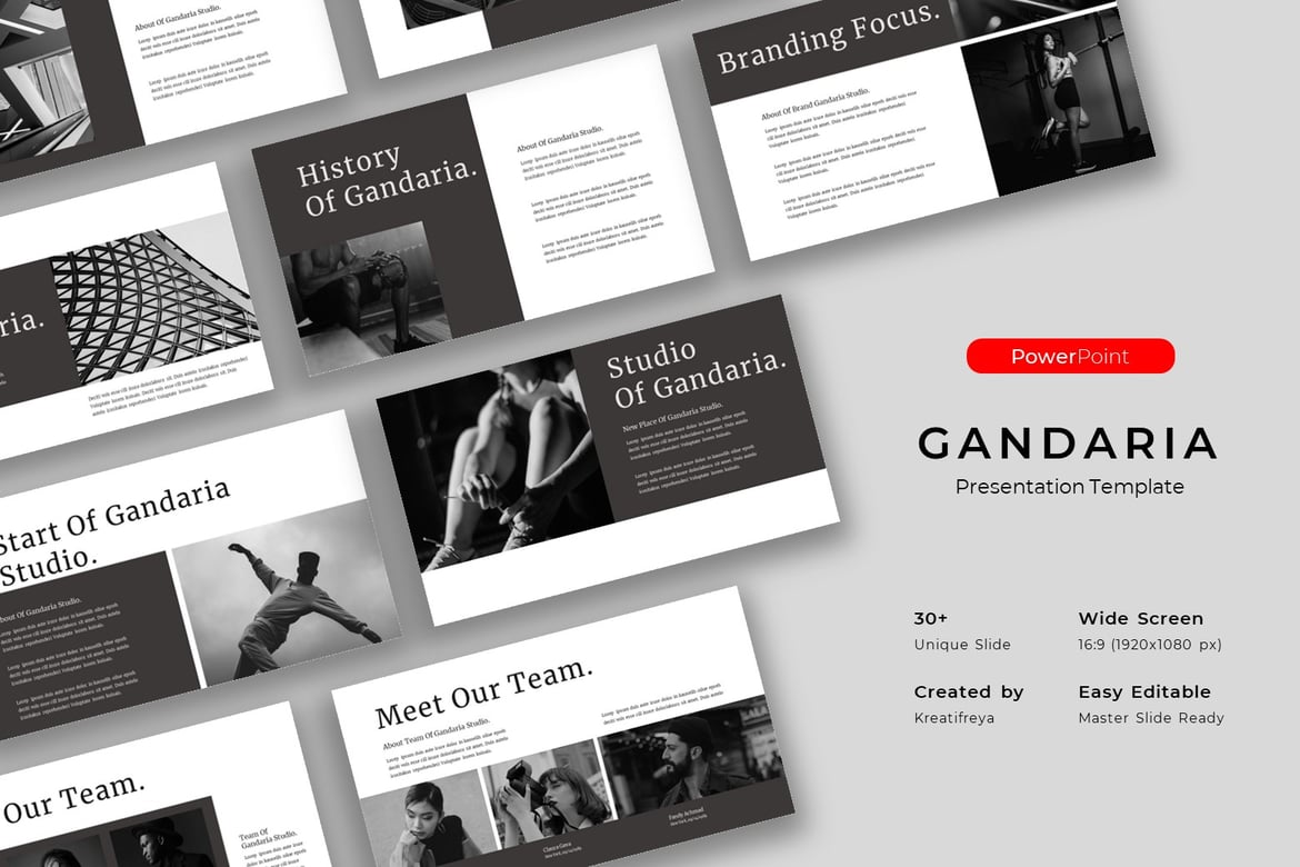 Template PowerPoint Gandaria - Solusi Presentasi Bisnis Anda