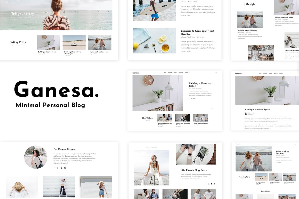 Ganesa - Tema WordPress Pribadi Minimalis yang Modern dan Responsif