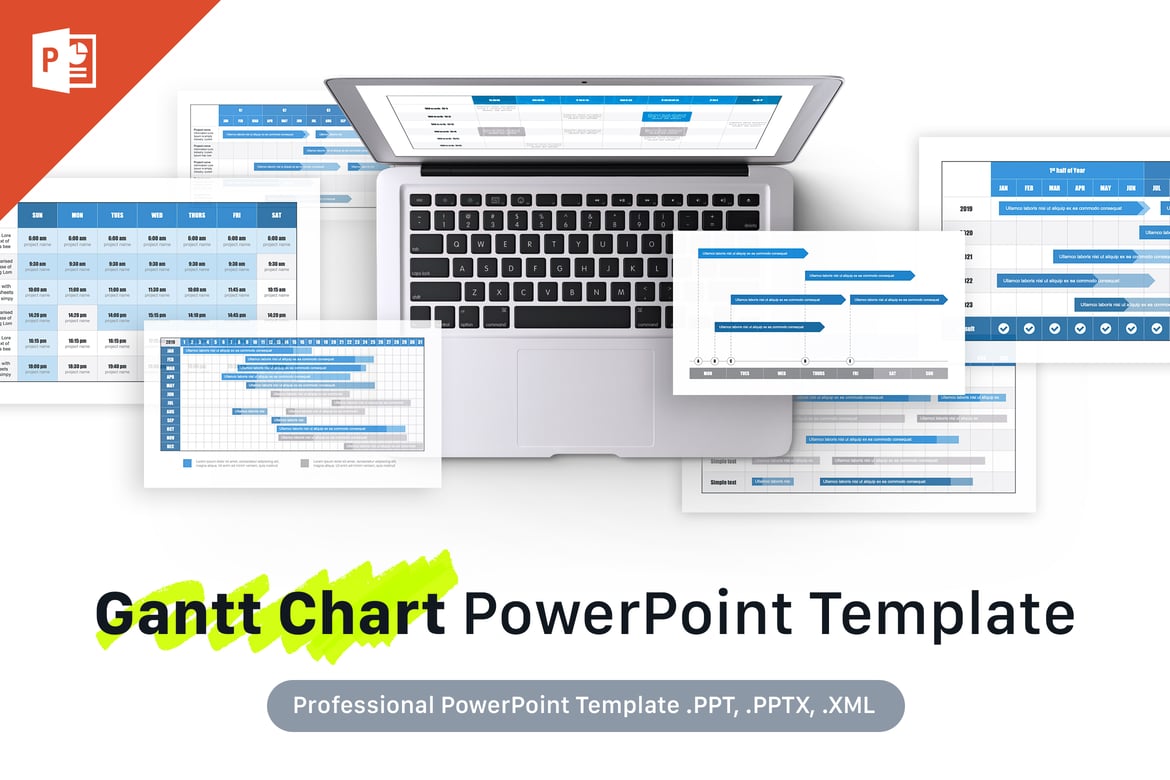 Template PowerPoint Gantt Chart yang Profesional dan Menarik