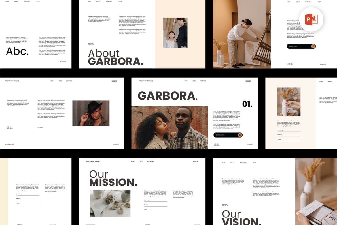 Garbora - Template PowerPoint Kreatif dan Modern