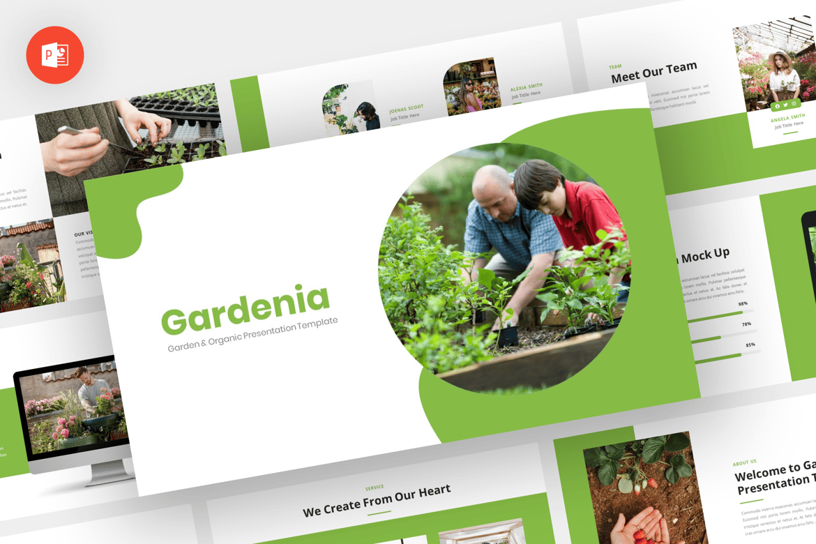 Gardenia - Template Powerpoint Berkebun yang Modern dan Profesional