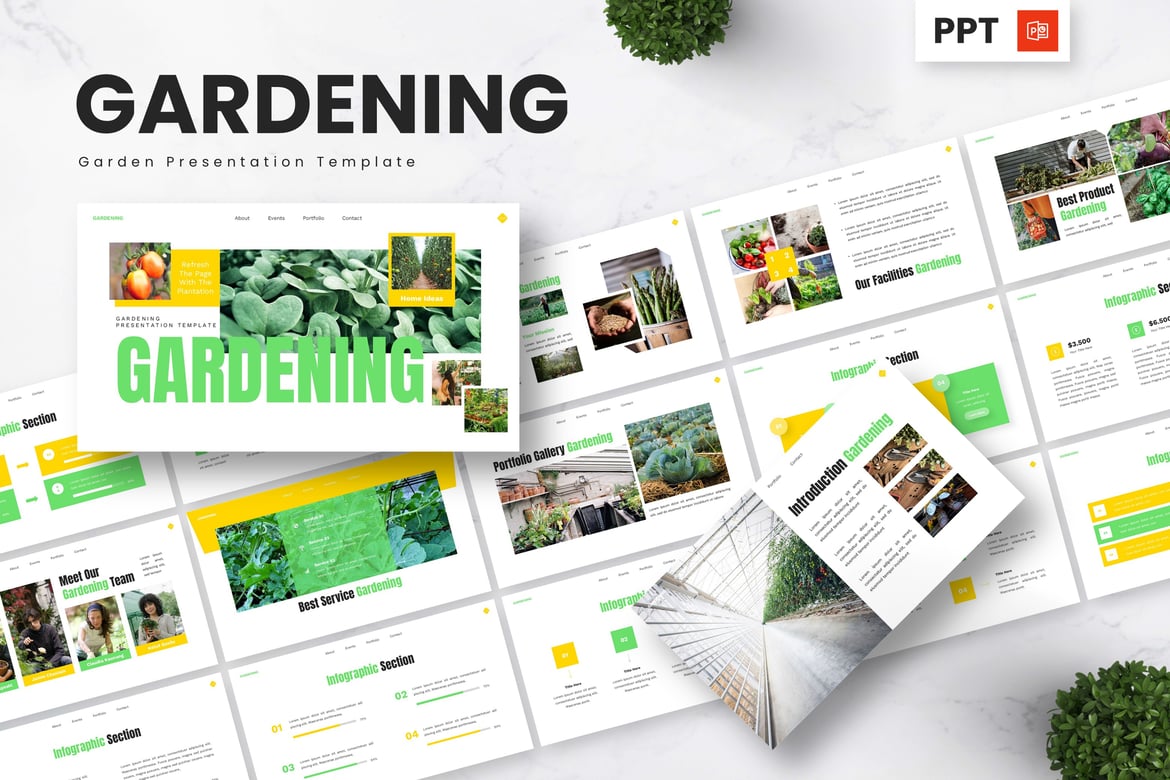 Template Powerpoint Berkebun yang Menarik untuk Presentasi Anda