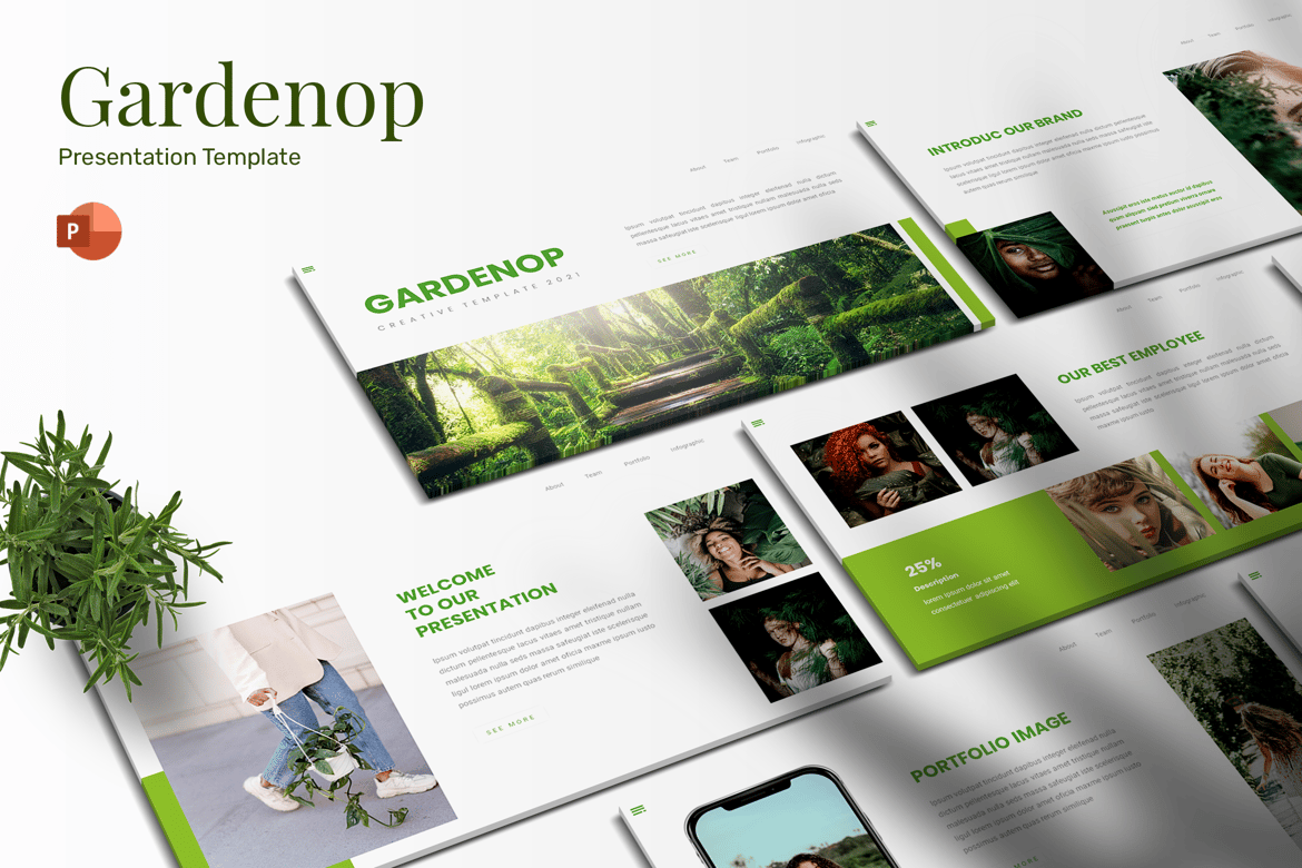 Gardenop - Template PowerPoint Kreatif untuk Presentasi Menarik