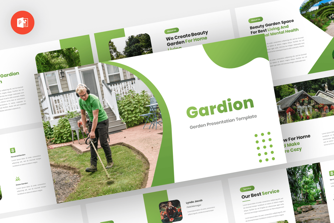 Gardion - Template Presentasi PowerPoint Taman yang Modern dan Profesional
