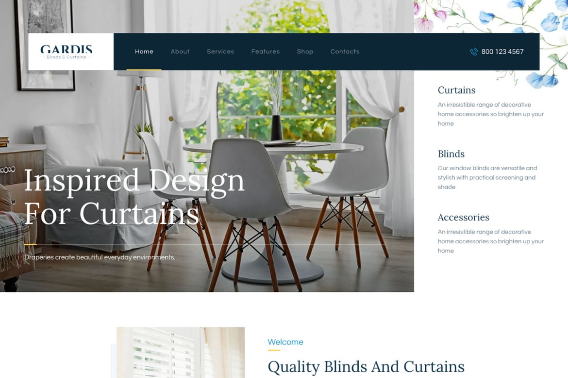 Gardis | Tema WordPress Blinds dan Tirai yang Menawan